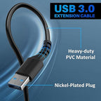 3 Pack USB 3.0 Extension Cable 4 Feet, USB A Male to Female Extender Cord - Image 6