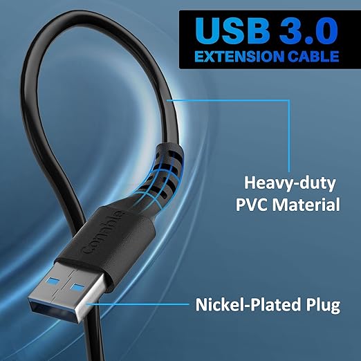 3 Pack USB 3.0 Extension Cable 12 Feet, USB A Male to Female Extender Cord - Image 6
