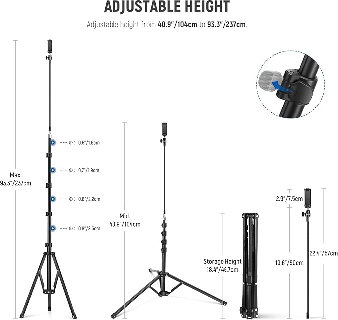 NEEWER 71" Phone Tripod Stand - Image 2