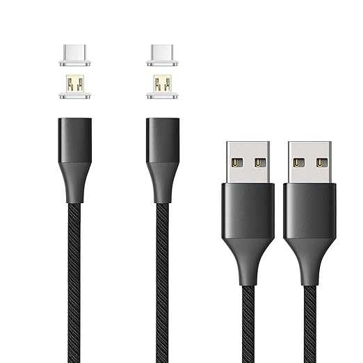 N. NETDOT Magnetic Charging Cable, Gen10 Nylon Braided 2-in-1Magnetic Phone by NNETDOT