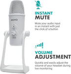 Movo UM700W White Desktop USB Microphone - Image 3