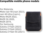 Universal Phone Holster Phone Pouch Case Belt Clip Belt Loops Card Slot Faux - Image 6