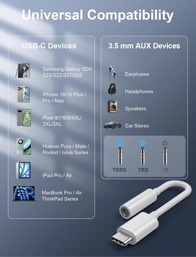 USB-C to 3.5mm Audio Headphone Adapter - Image 4