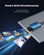 FORIDA USB SD Card Reader, USB C 3.0 High Speed Dual Card Adapter Support - Image 4