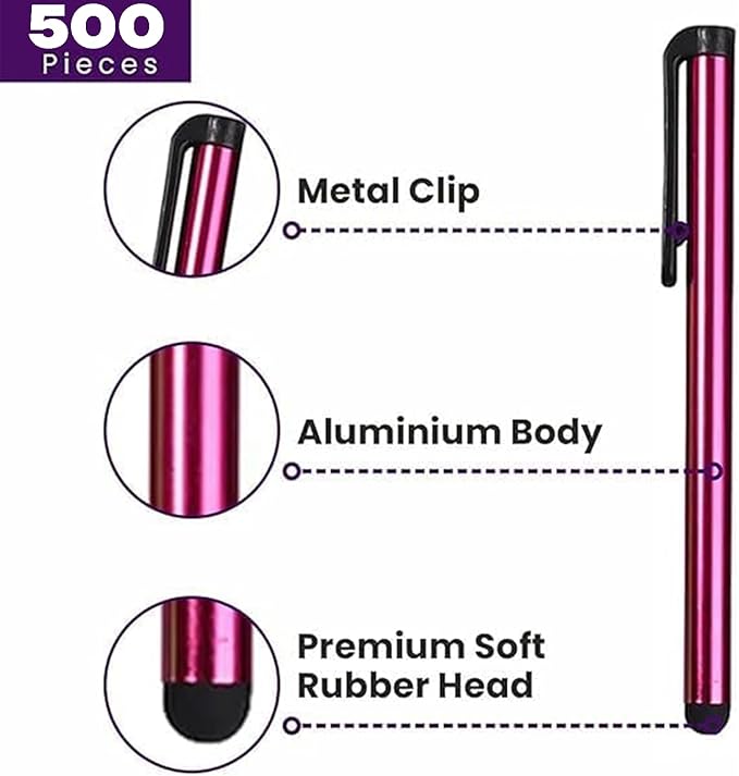Stylus Pens for Touch Screens, 500 Pieces Stylists Pack Universal Colorful Long - Image 2