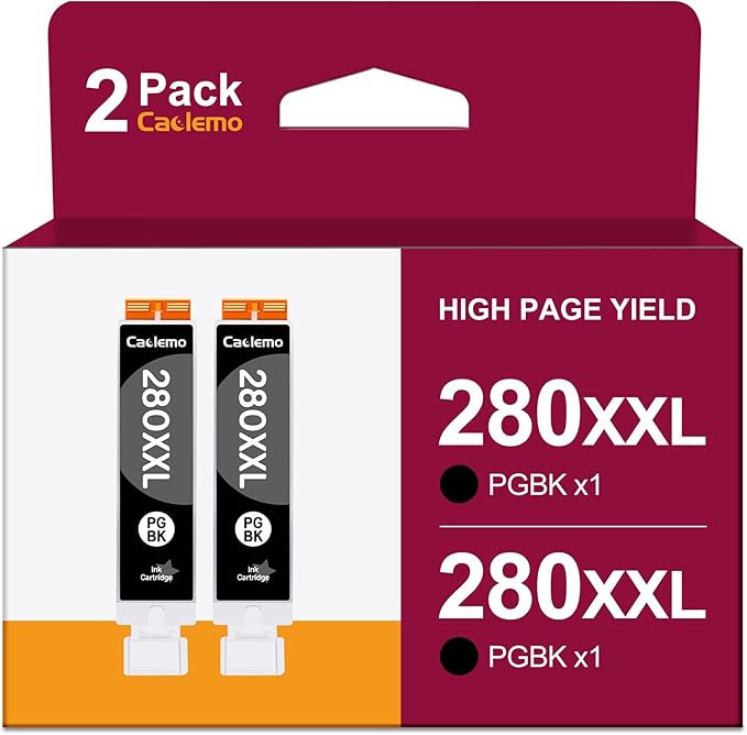 PGI-280XXL Compatible for Canon Ink 280 and 281 Cartridges Work for Canon by CACLEMO