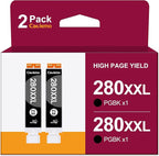 PGI-280XXL Compatible for Canon Ink 280 and 281 Cartridges Work for Canon by CACLEMO