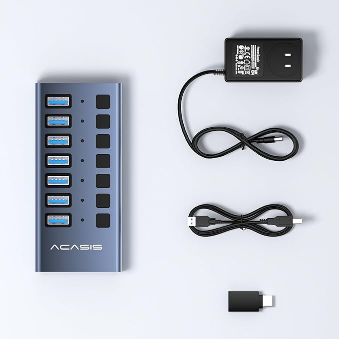 Powered USB 3.1 Hub, ACASIS 7 Ports USB 3.1 Hub - Image 6