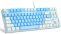 MageGee 75% Mechanical Gaming Keyboard, LED Blue Backlit, 87 Keys Compact TKL by MageGee