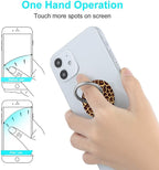 Bonoma Phone Ring Holder, 3 Pack Leopard Pattern Universal Finger Ring Stand - Image 5