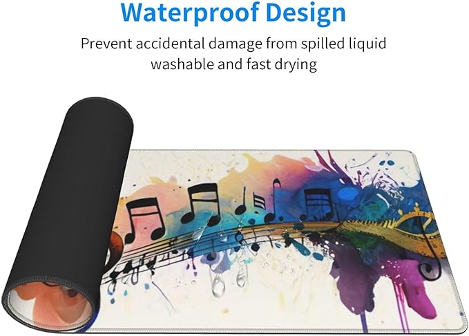 Gaming Mouse Pad, Large Non-Slip Rubber Base Mousepad, Keyboard Mouse Mat - Image 5