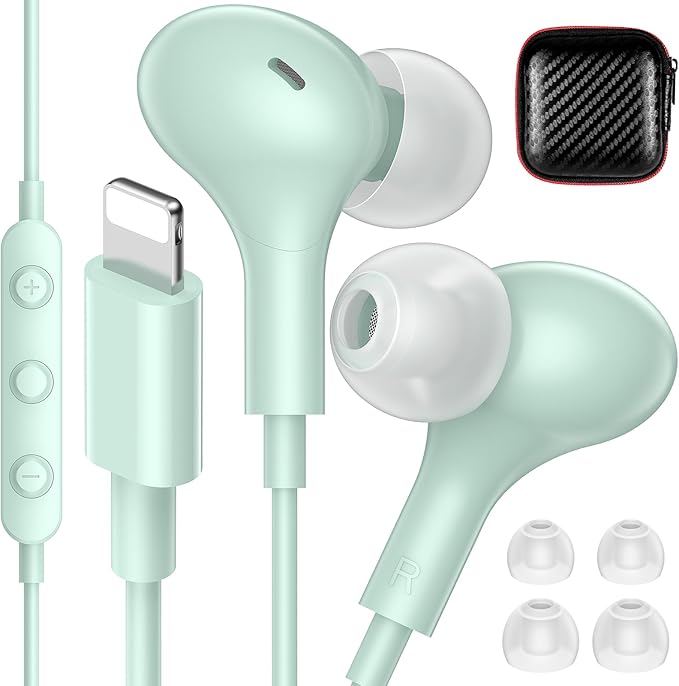 iMangoo for Apple MFi-Certified Headphones for Lightning Wired Earbuds Magnetic by iMangoo