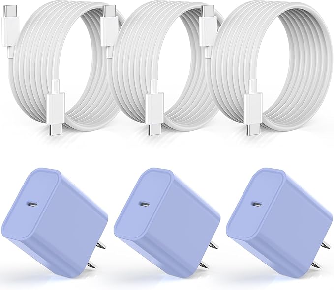 Apple iPhone 16 15 Charger Fast Charging3Pack 20W USB Type C Charging Block by Kruidvat