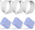Apple iPhone 16 15 Charger Fast Charging3Pack 20W USB Type C Charging Block by Kruidvat