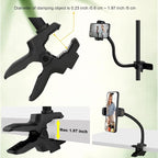 Gooseneck Phone Holder Jaws Flex Clamp Clip Mount, 11.8" Long Gooseneck Arm - Image 6