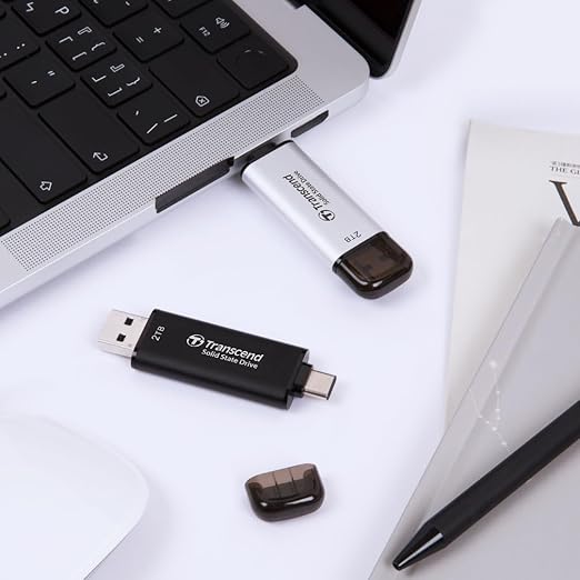 Transcend 1TB External SSD, USB 3.2 Gen 2 Portable SSD, 2-in-1 Type C &Type A - Image 8