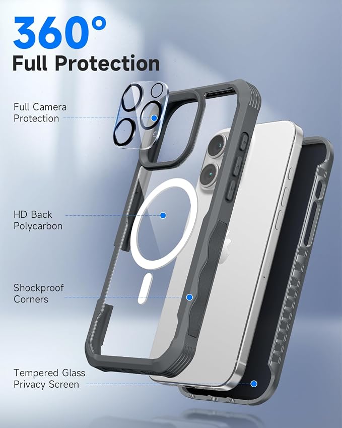 seacosmo for iPhone 16 Pro Max Case, Full Body Bumper - Image 3