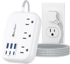 6 USB Power Strip- Travel Power Strip by Beeiker-BetterHelperforYou