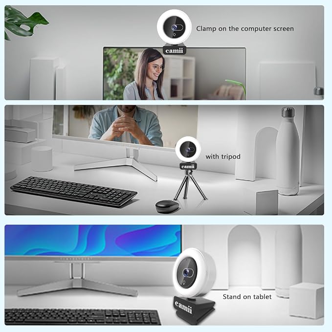 4K Webcam with Light, HD Webcam - Image 8