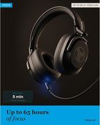 TREBLAB U5 Active Noise Cancelling Headphones Over-Ear, Wireless Bluetooth 5.3 - Image 2