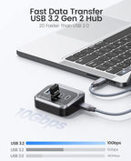 ORICO USB Hub 10Gbps with 2 USB A Ports+2 USB C Ports, USB 3.2 Gen 2 Hub with - Image 2