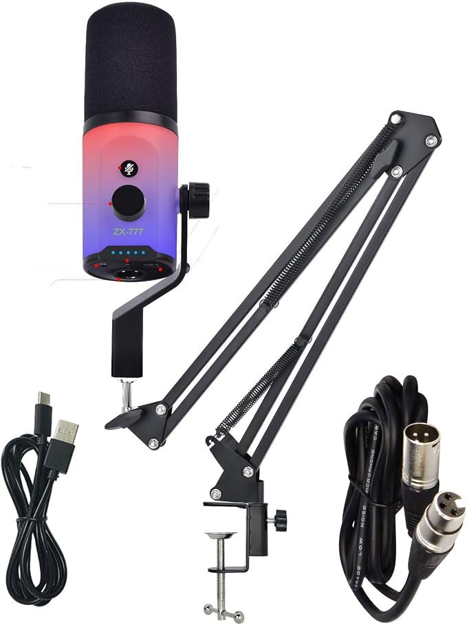 Gaming Microphone for PC, Streaming Mic by Gugubrond