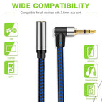 3.5mm Male to Female Extension Stereo Audio Extension Cable 6FT, Cotton-Braided - Image 2