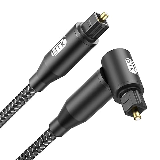EMK 90 Degree Right Angle Optical Audio Cable by EMK