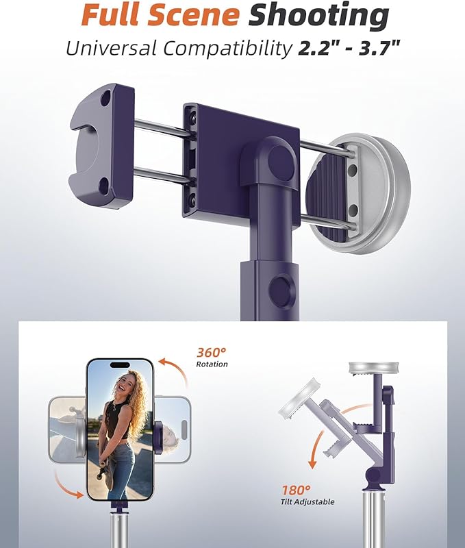 62" Phone Tripod & Selfie Stick, Tripod - Image 5