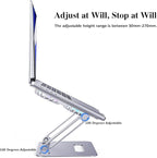 Adjustable Laptop Stand with Cooling Fan, Aluminium Alloy Multi-Angle Computer - Image 6
