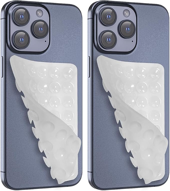 2PACK Silicone Double Sided Suction Phone Case Mount, Detachable Hands Free & by CMZZ