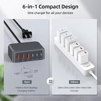 6 in 1 USB Charger, 50% Smaller Charging Station - Image 4