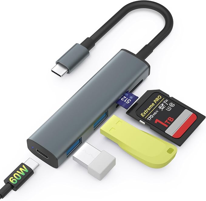 USB C SD Card Reader, Memory Card Reader by TIANSONG