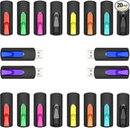 RAOYI 20Pcs 4GB USB Flash Drives Slide Retractable Memory Stick Bulk USB 2.0 by RAOYI