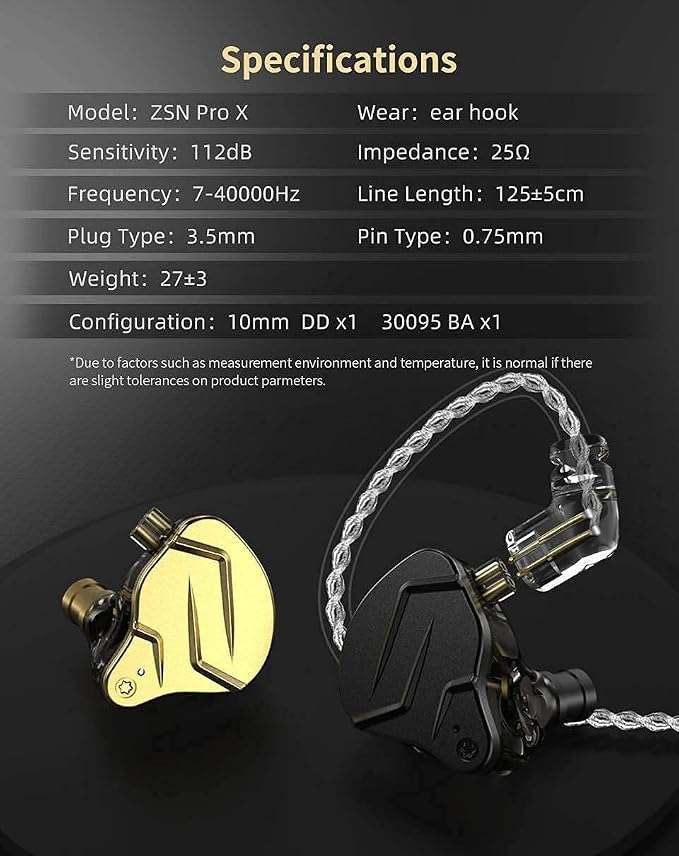 KZ ZSN Pro X in Ear Monitor Dual Driver IEM Earphone 1BA 1DD Wired Earphone - Image 9