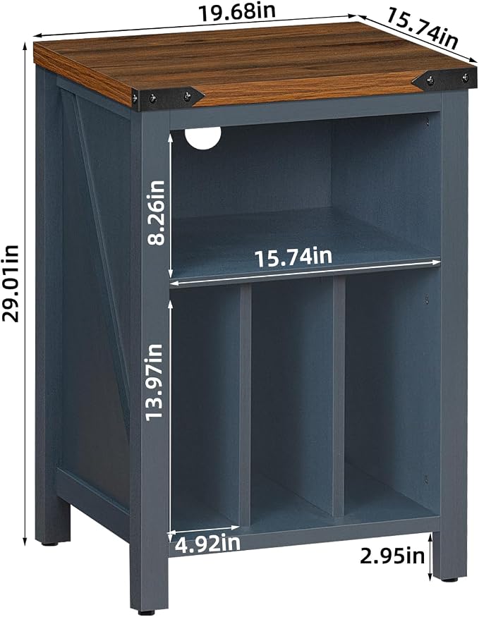 Record Player Stand with Vinyl Record Storage Holds up to 160 Albums, Large - Image 3