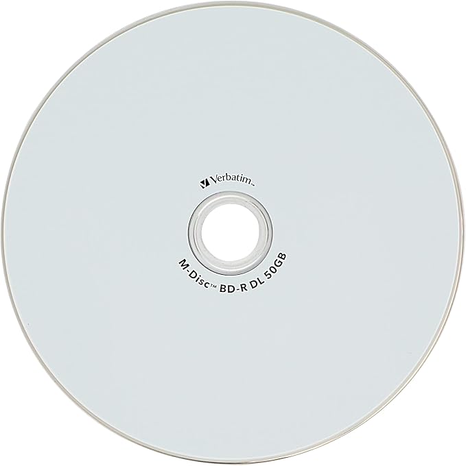 Verbatim M DISC BD-R DL 50GB 6X Lifetime Archival White Inkjet Hub Printable - Image 2