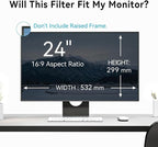 24 Inch Anti Blue Light Anti Glare Computer Screen Protector - Image 8