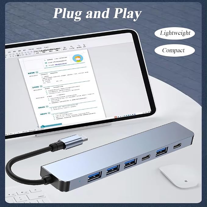 Multiport USB C Adapter, 7 in 1 USB C Docking Station - Image 8