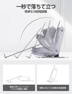 Vaydeer Laptop Stand for Desk, Metal Dual-Mode Design for Desk & Vertical Use - Image 4