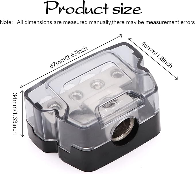 4 Way Power Distribution Block 1x 0/2/4 Gauge in 4X 4/8/10 Gauge Out Nickel - Image 2