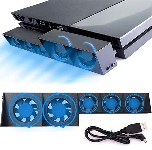 Linkhood Cooling Fan for PS4, USB External Cooler 5 Fan Turbo Temperature by Linkhood