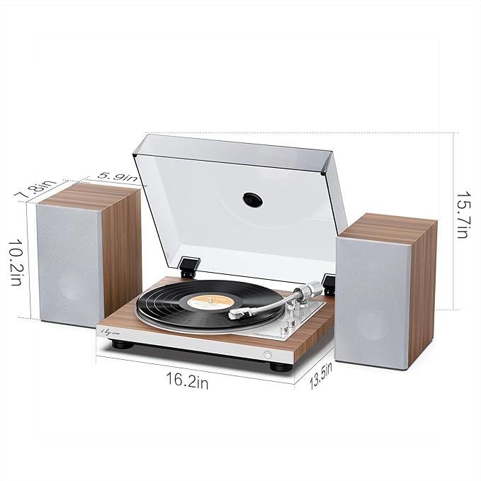 1 BY ONE Fully Automatic Record Player, HiFi Vinyl Turntable - Image 9