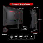 KTC 24 inch 1500R Curved Gaming Monitor 165Hz 1ms FHD 1080p VA Tilt Adaptive - Image 4