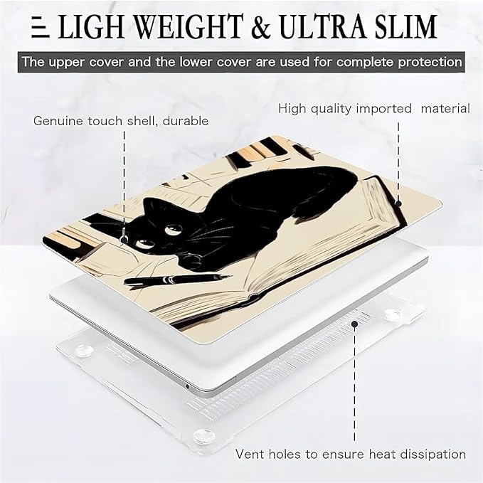 Compatible with MacBook Air 13.3 13.6 Inch Case 2022 2021 2020 2019 Plastic - Image 2