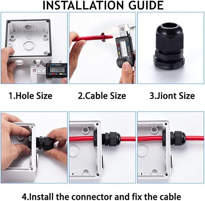 PENGLIN NPT 1/2 Nylon Cable Connector, IP68 Waterproof Strain Relief Cord - Image 7