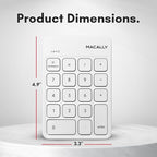 Macally USB C Wireless Number Pad | Numeric Keypad - Image 7