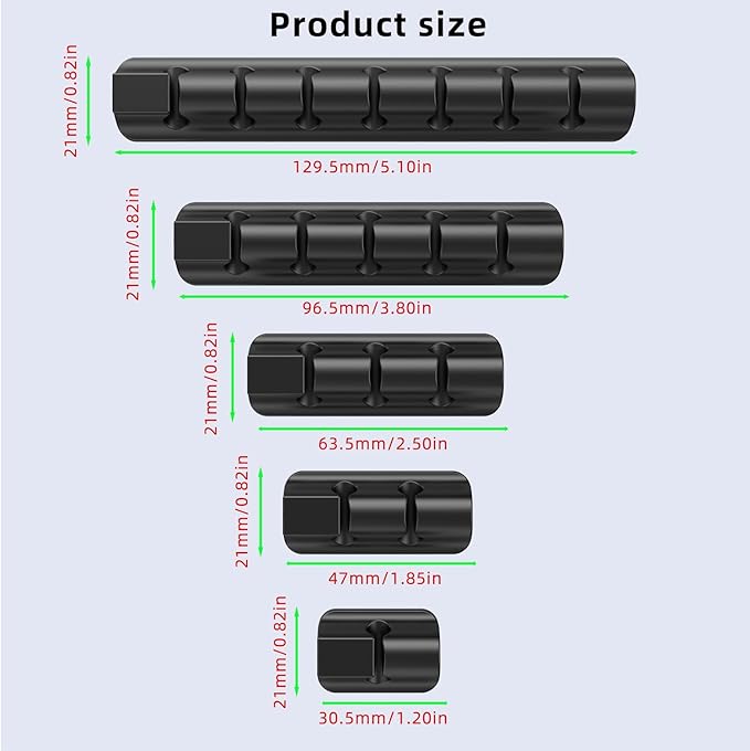 11PCS Cable Management Cord Holder Organizer, Magnetic Cable Clips Adhesive - Image 7