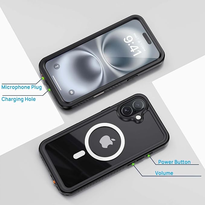 Lanhiem for iPhone 16 Plus Case Magnetic, Waterproof Dustproof Cover, Full Body - Image 7
