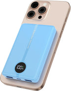 Magnetic Portable Charger, 16800mAh Wireless Power Bank, by Unknown